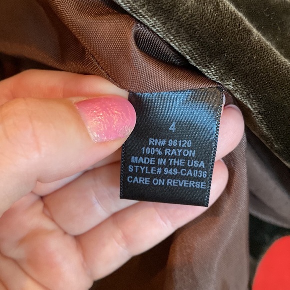 Cropped brown velvet bolero size 4 - Picture 3 of 3